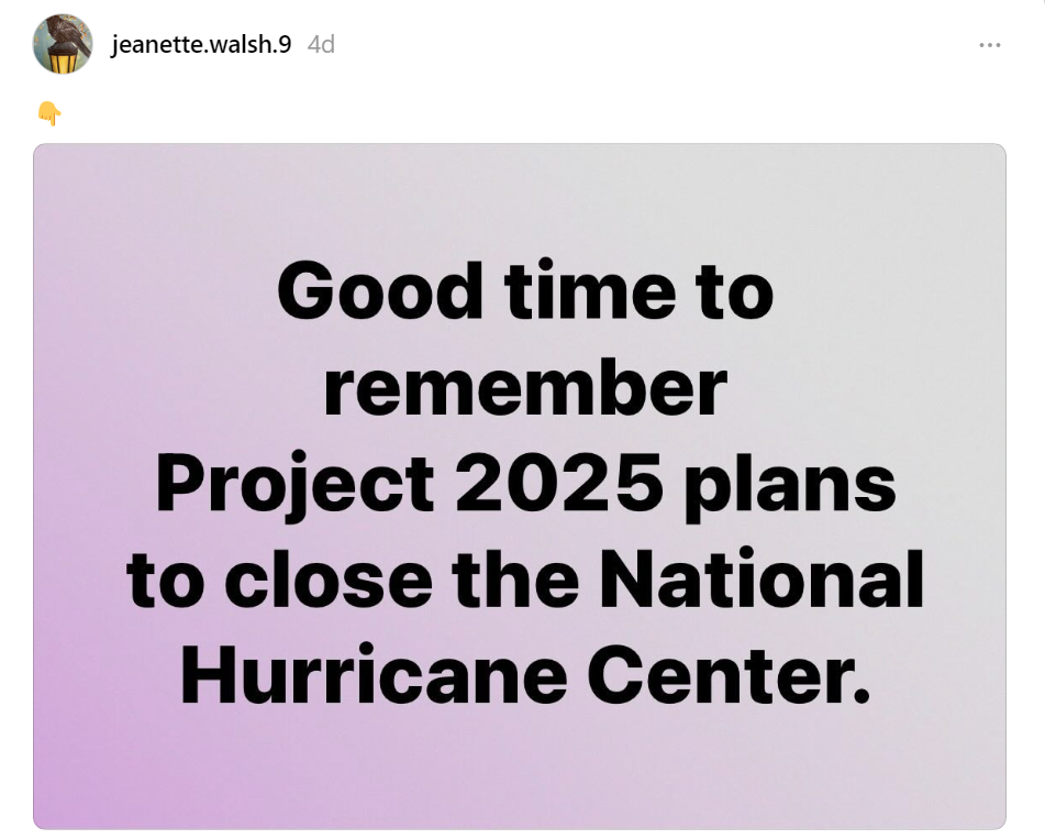 Fact Check Project 2025 Does NOT Call for Closing National Hurricane